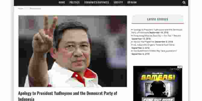 Asia Sentinel Minta Maaf Pada SBY Soal Berita Kasus Century