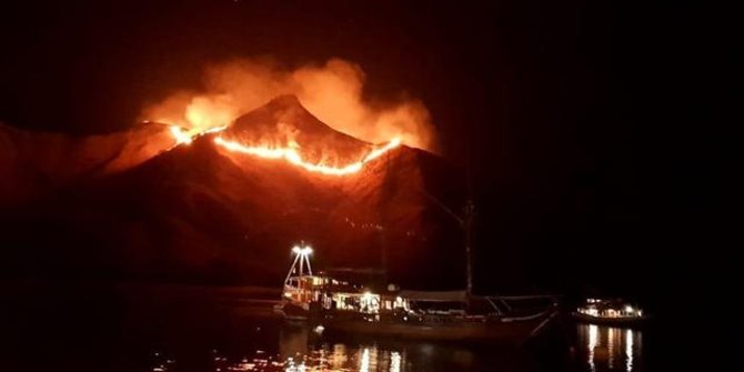 Polri Menyimpulkan Kebakaran GIli Lawa Dikarenakan Faktor Alam