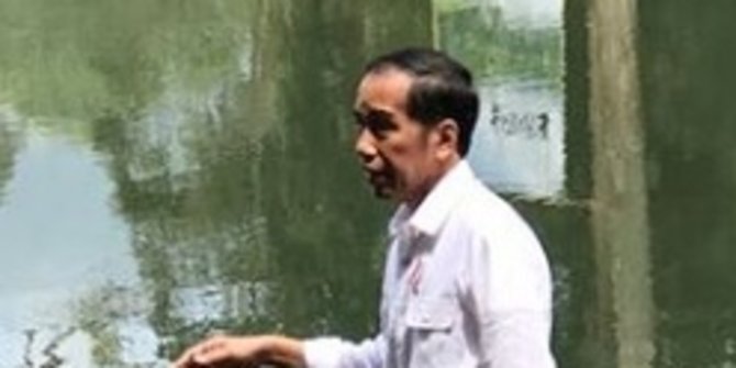 Jokowi Tinjau Proyek Pengendalian Banjir Kali Bogel Di Blitar