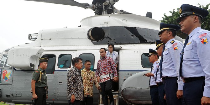 Wapres JK Tinjau Kemacetan Jakarta Lewat Pantauan Udara