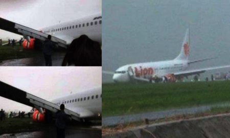 Maskapai Lion Air Menyebutkan Pesawatnya yang Terpeleset Dalam Kondisi Baik